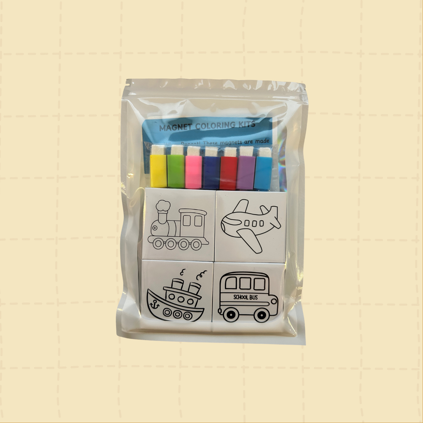 Color Me Dry Erase Magnets 2"x2"